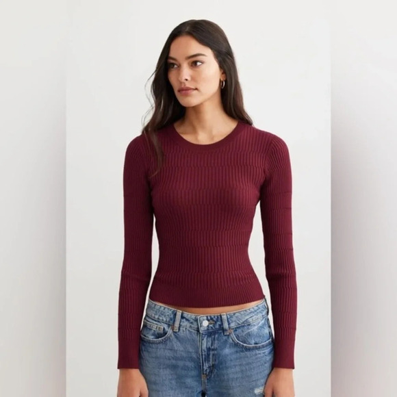 DYNAMITE Ribbed Sweater - Picture 1 of 7